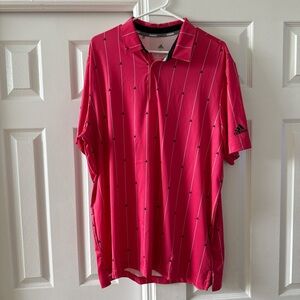 Adidas Men's XL Polo (pink with black logo)